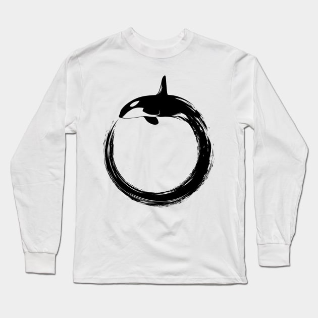 Circle killer Whale Long Sleeve T-Shirt by albertocubatas